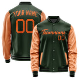 Custom Dark Green Orange Jacket