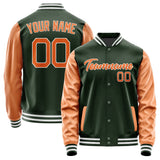 Custom Dark Green Orange Jacket