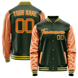 Custom Dark Green Orange Jacket