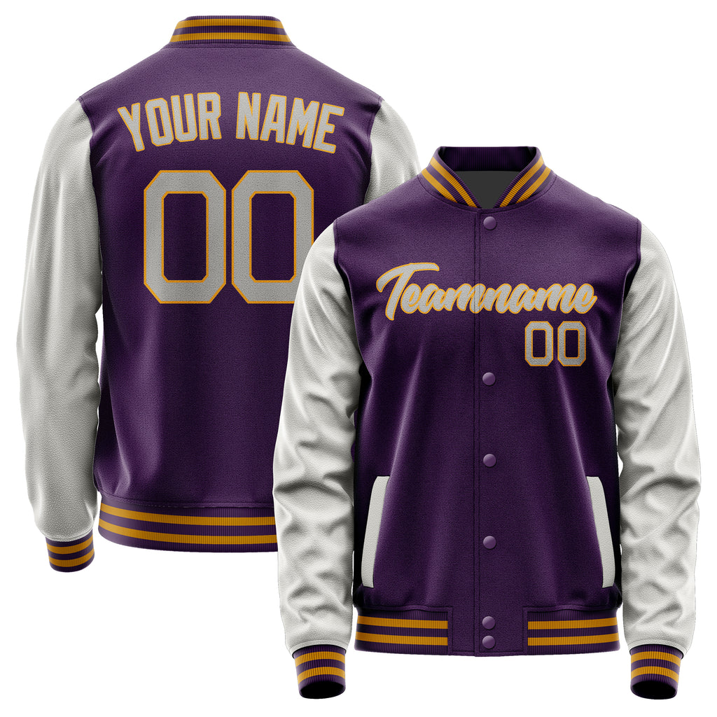 Custom Purple Gray Jacket JA0707040719B21904