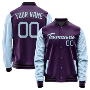 Custom Purple Light Blue Jacket JA0707080717B21708
