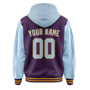 Custom Purple Light Blue Jacket