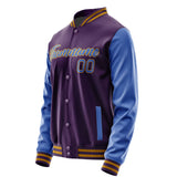 Custom Purple Sky Blue Jacket JA0707090718B21809