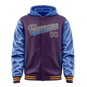 Custom Purple Sky Blue Jacket