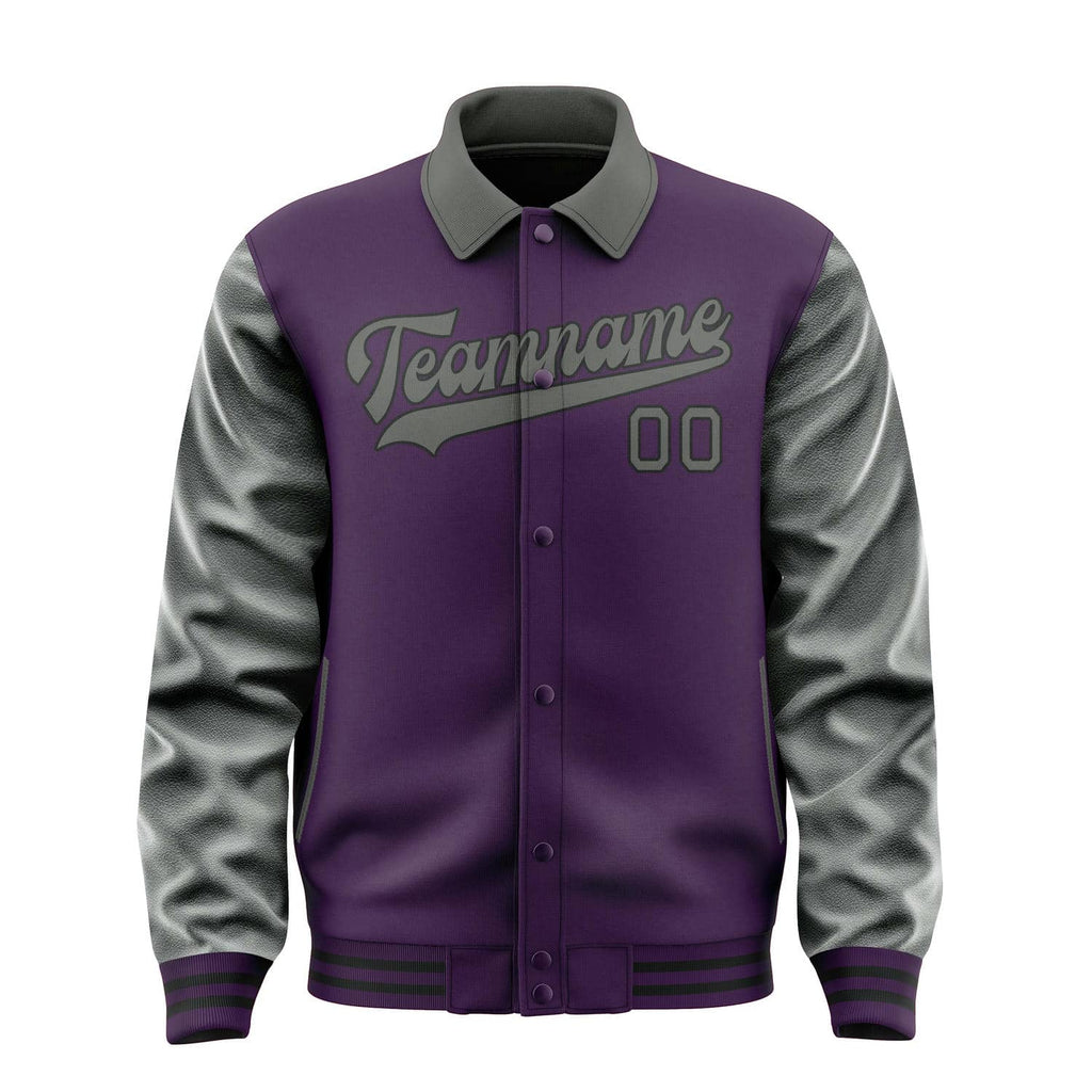 Custom Purple Dark Grey Jacket