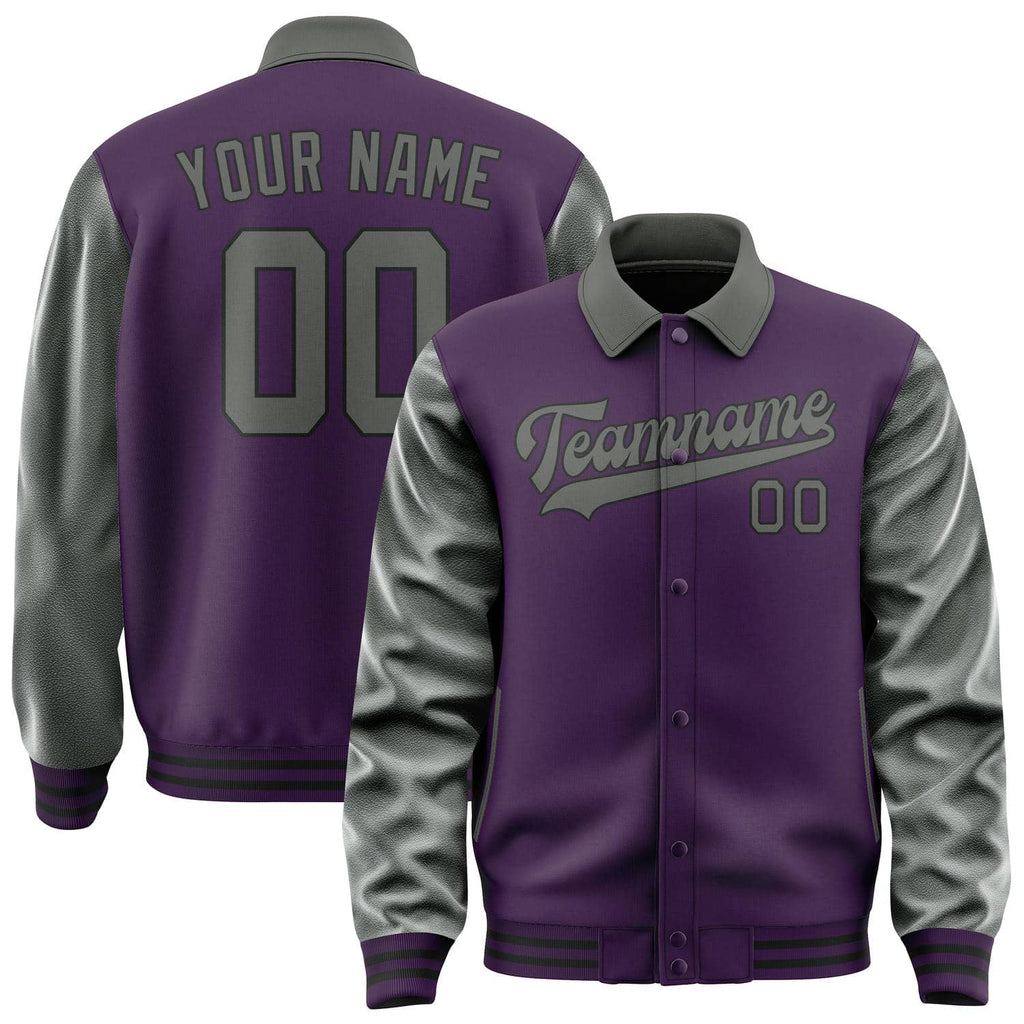 Custom Purple Dark Grey Jacket