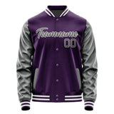 Custom Purple Dark Grey Jacket JA0707200717B21720