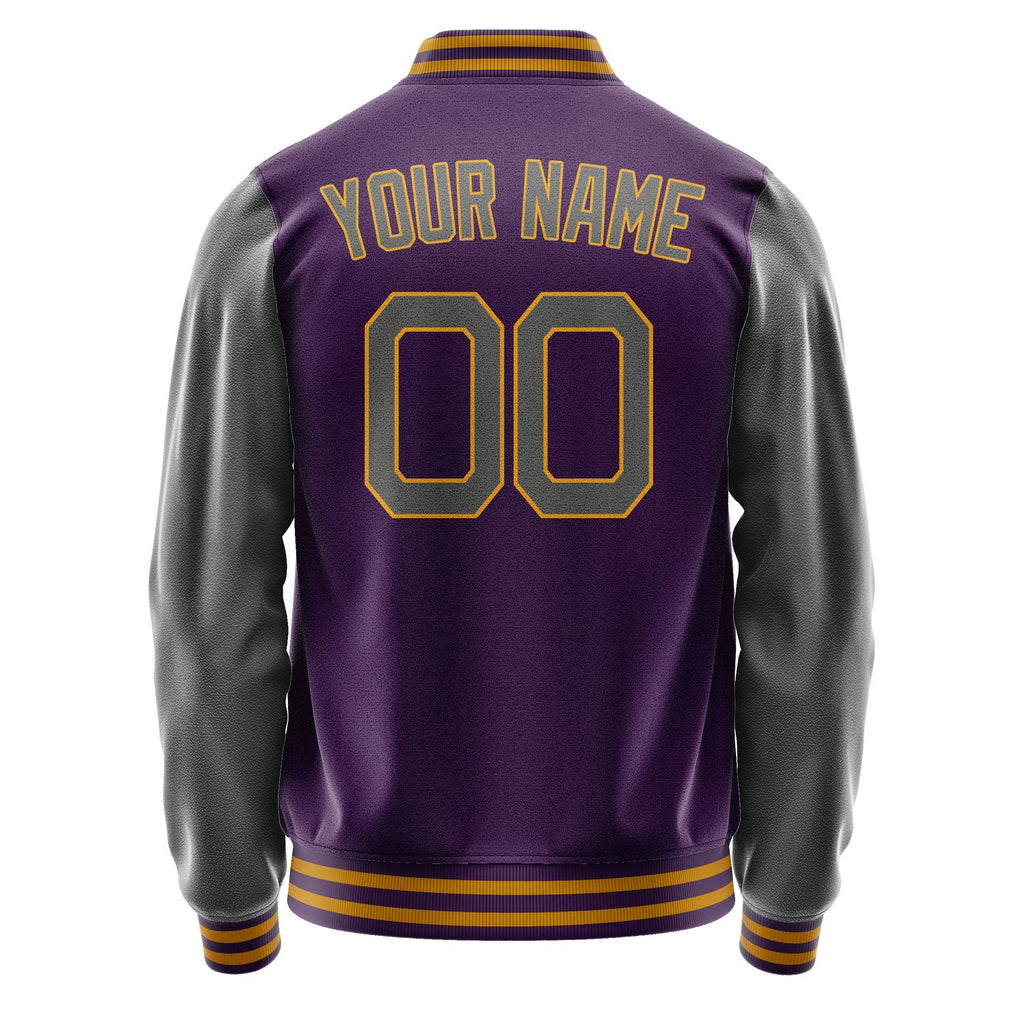 Custom Purple Dark Grey Jacket JA0707200718B21820