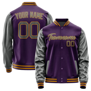 Custom Purple Dark Grey Jacket JA0707200719B21920