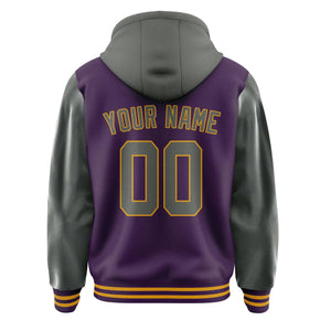 Custom Purple Dark Grey Jacket