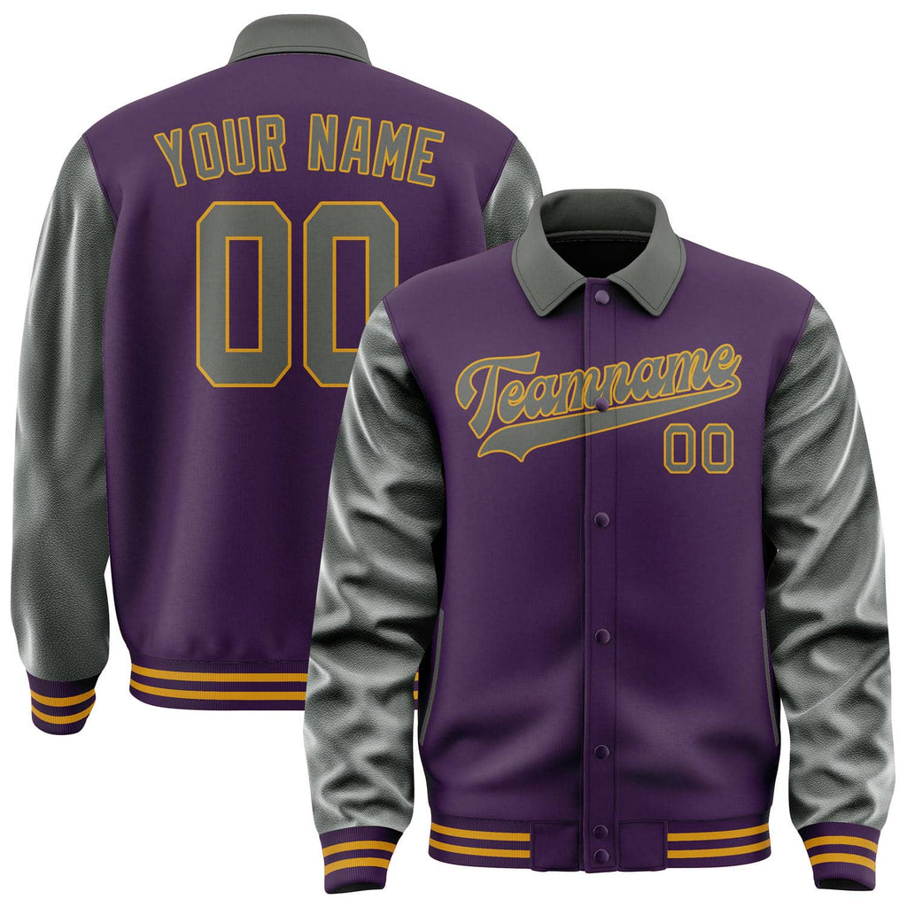 Custom Purple Dark Grey Jacket