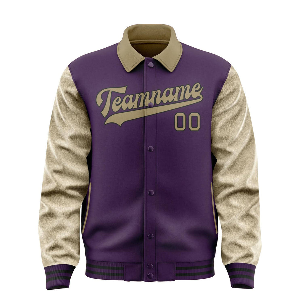 Custom Purple Light Khaki Jacket