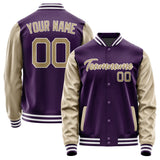 Custom Purple Light Khaki Jacket