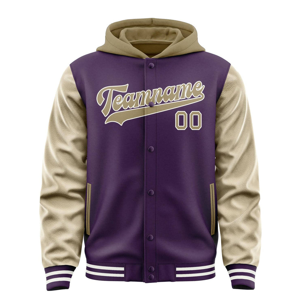 Custom Purple Light Khaki Jacket