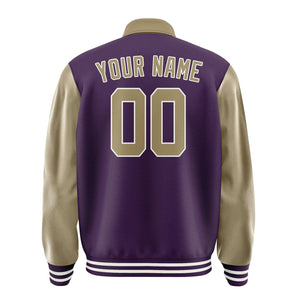 Custom Purple Light Khaki Jacket