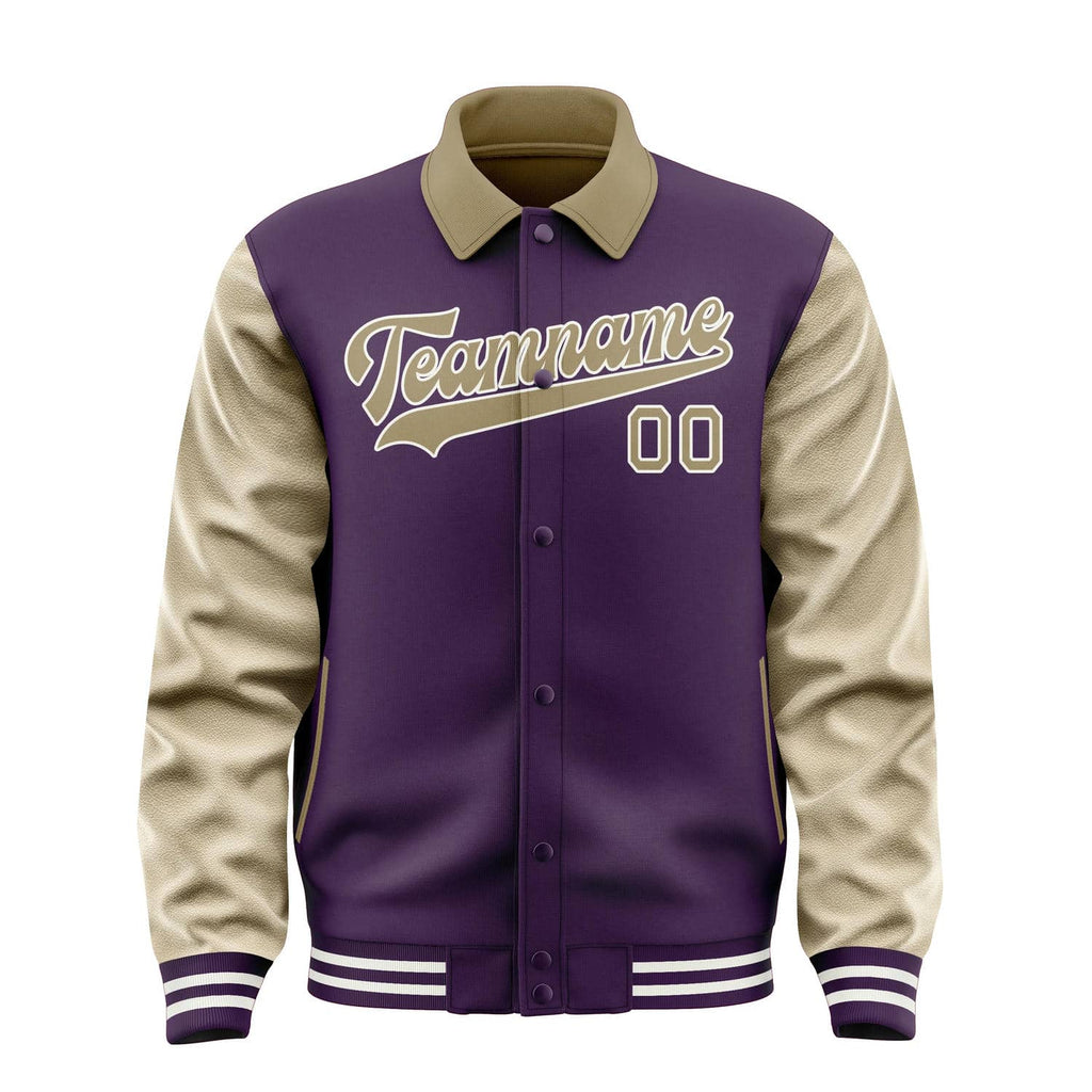 Custom Purple Light Khaki Jacket