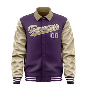 Custom Purple Light Khaki Jacket