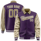 Custom Purple Light Khaki Jacket