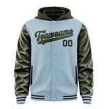 Custom Light Blue Olive Jacket