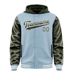Custom Light Blue Olive Jacket
