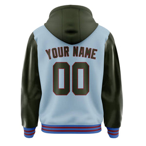 Custom Light Blue Olive Jacket