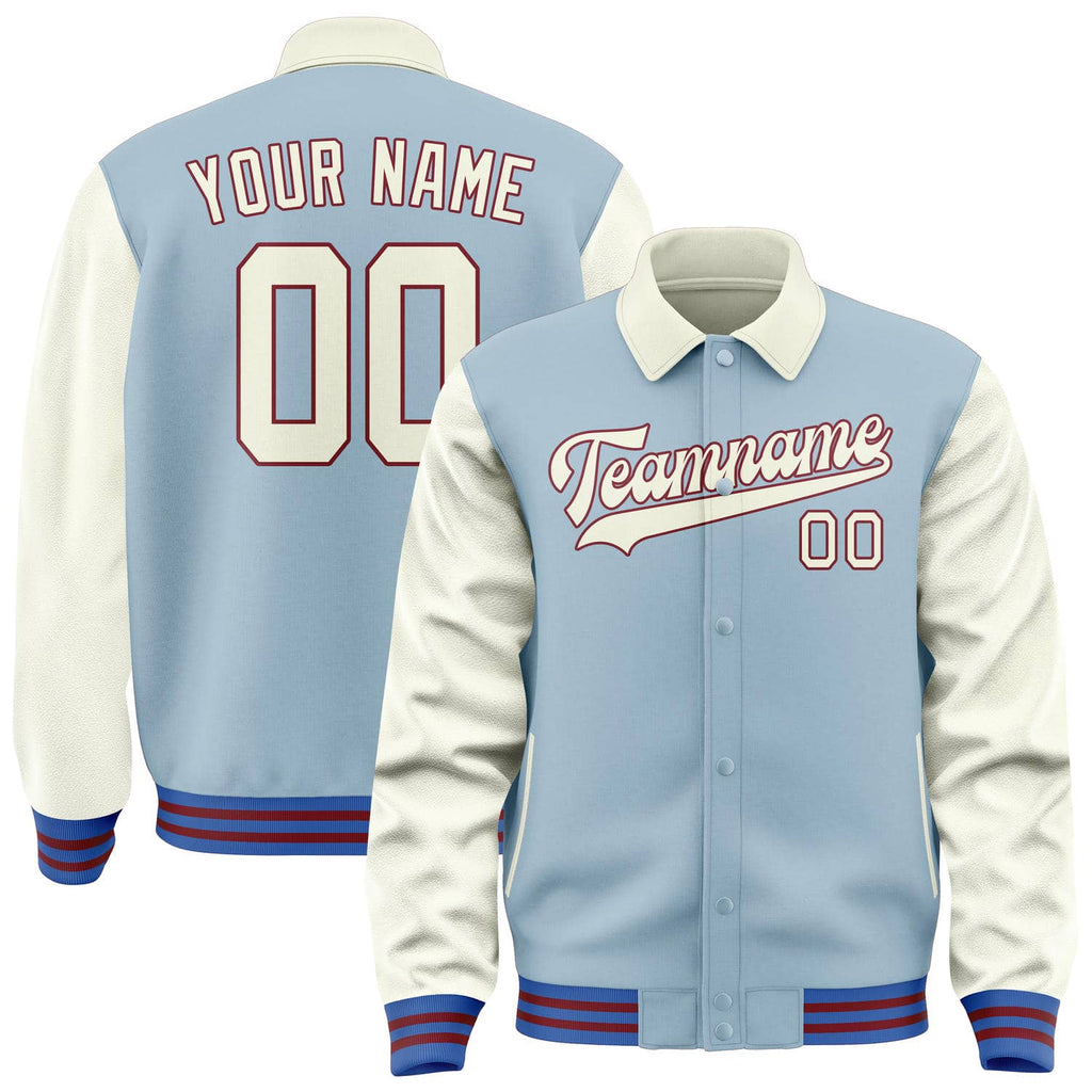 Custom Light Blue Cream Jacket