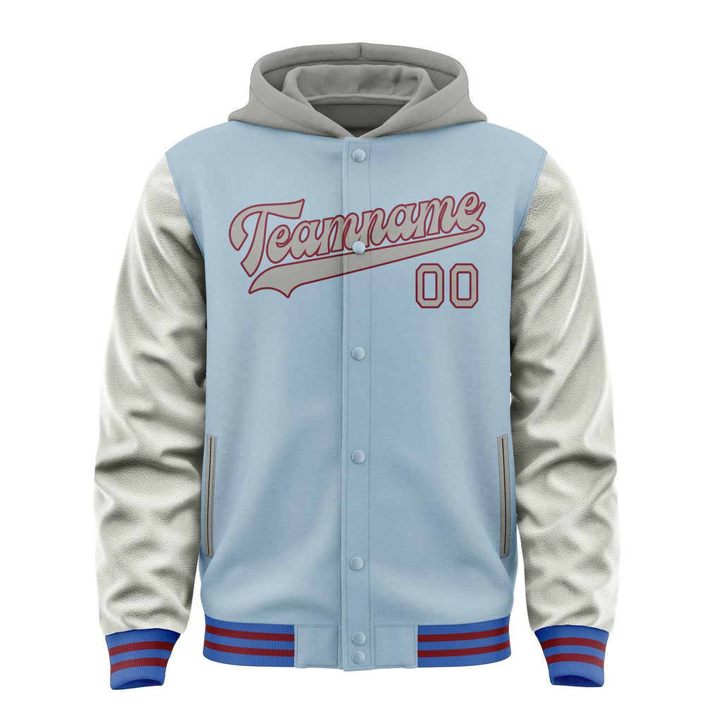 Custom Light Blue Gray Jacket