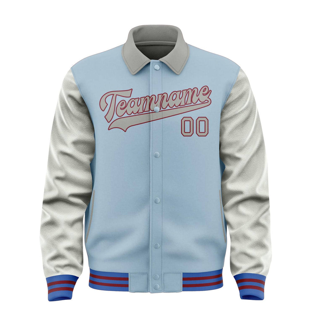 Custom Light Blue Gray Jacket