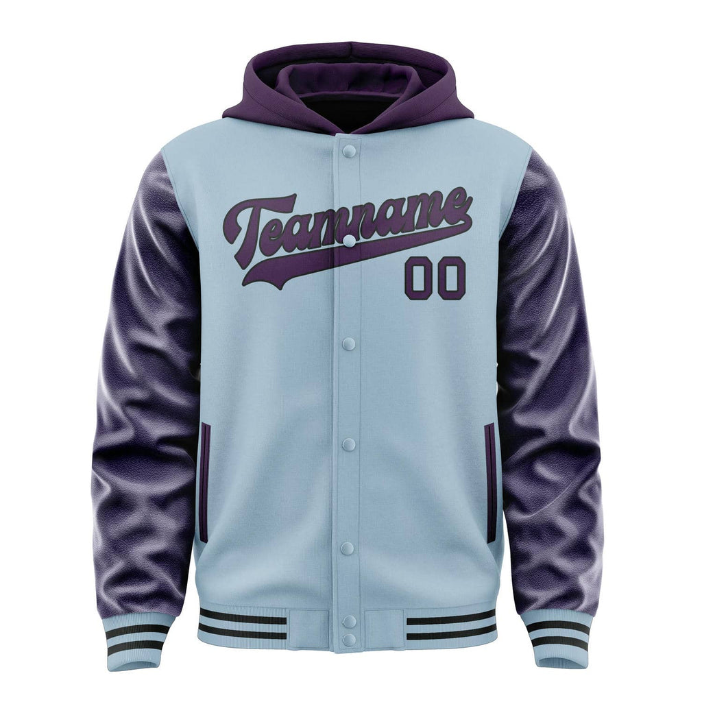 Custom Light Blue Purple Jacket