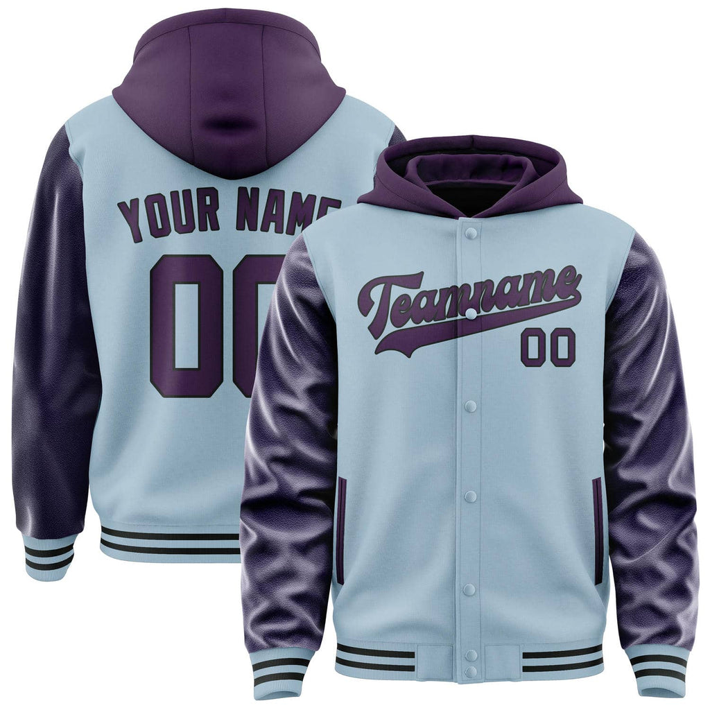 Custom Light Blue Purple Jacket
