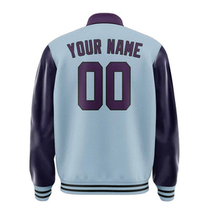 Custom Light Blue Purple Jacket