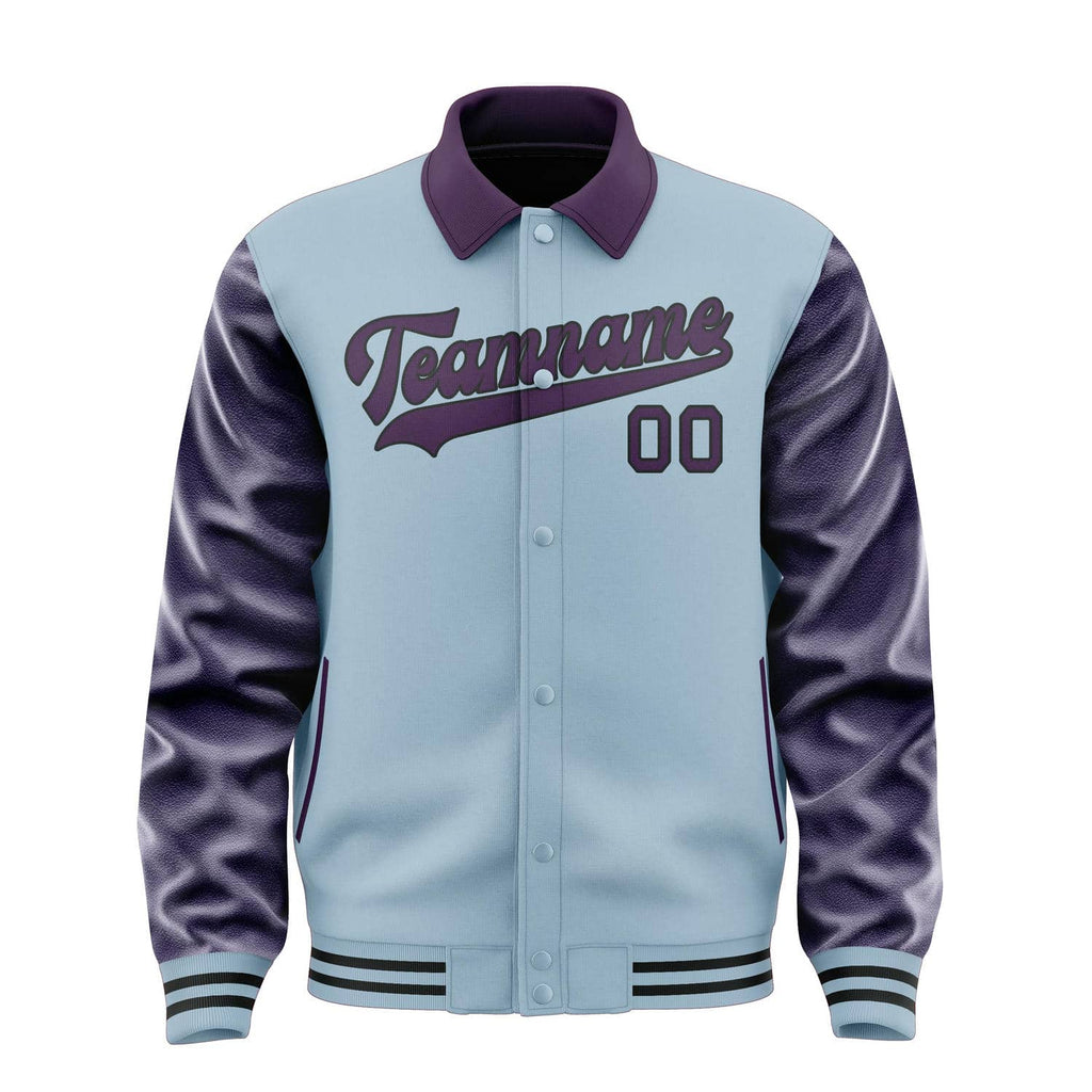 Custom Light Blue Purple Jacket
