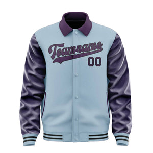 Custom Light Blue Purple Jacket