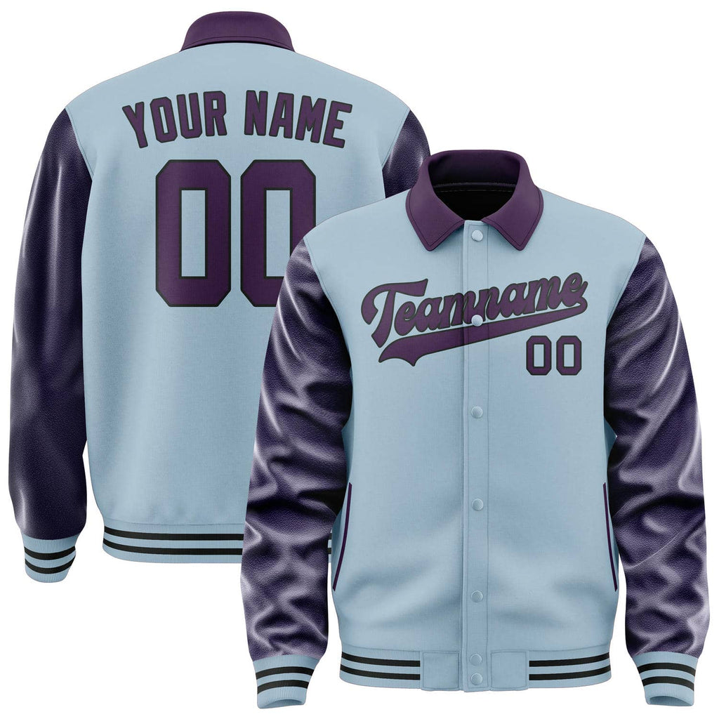 Custom Light Blue Purple Jacket