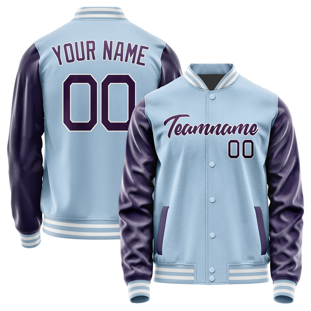 Custom Light Blue Purple Jacket JA0808070818B21807