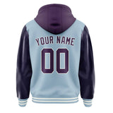 Custom Light Blue Purple Jacket