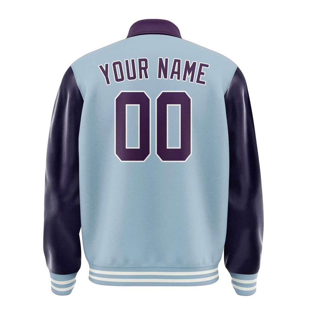 Custom Light Blue Purple Jacket