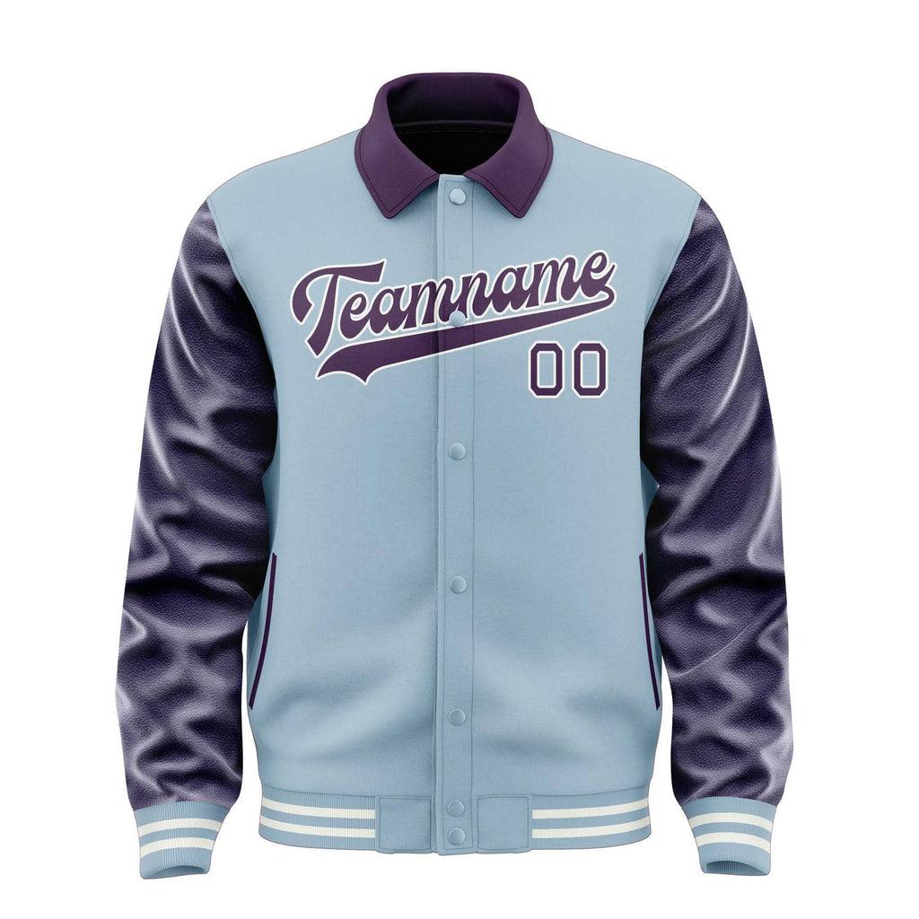 Custom Light Blue Purple Jacket
