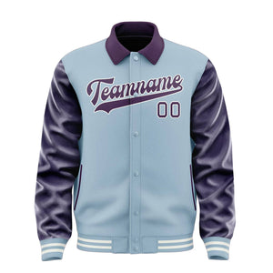 Custom Light Blue Purple Jacket