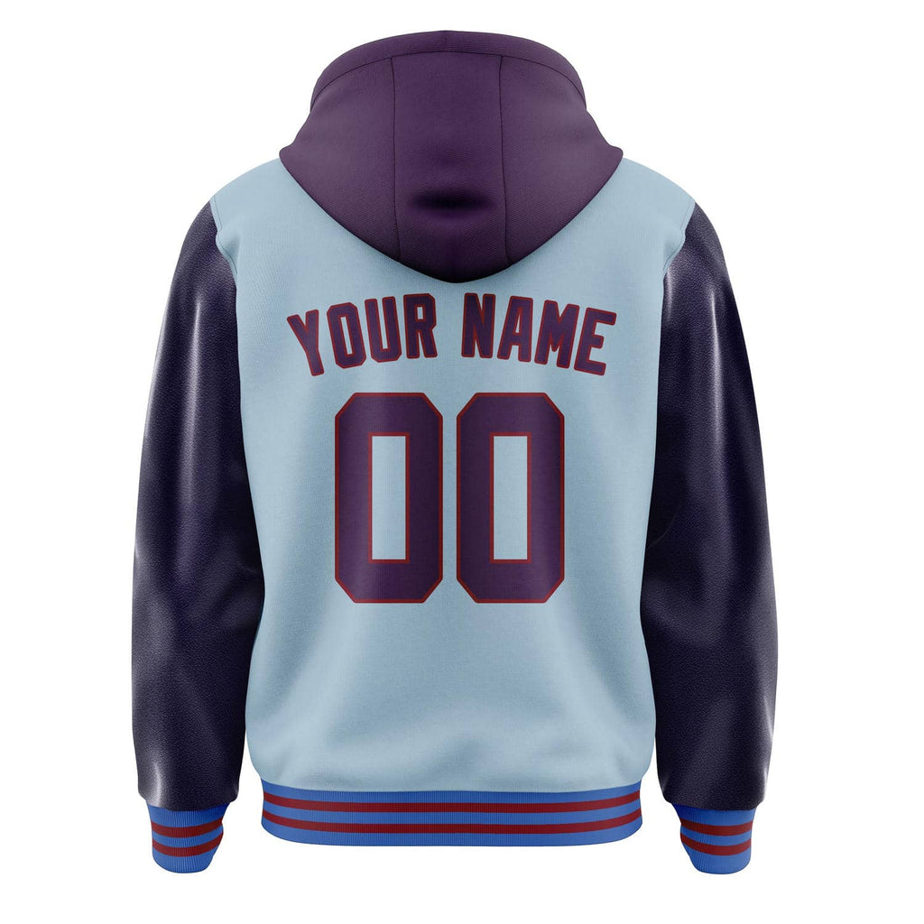 Custom Light Blue Purple Jacket