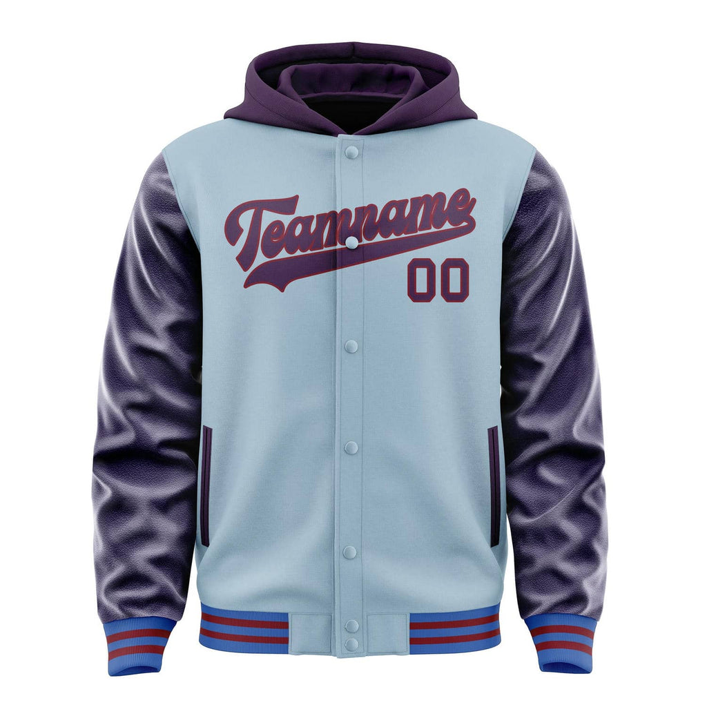 Custom Light Blue Purple Jacket