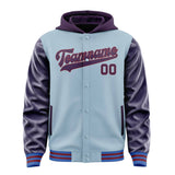 Custom Light Blue Purple Jacket