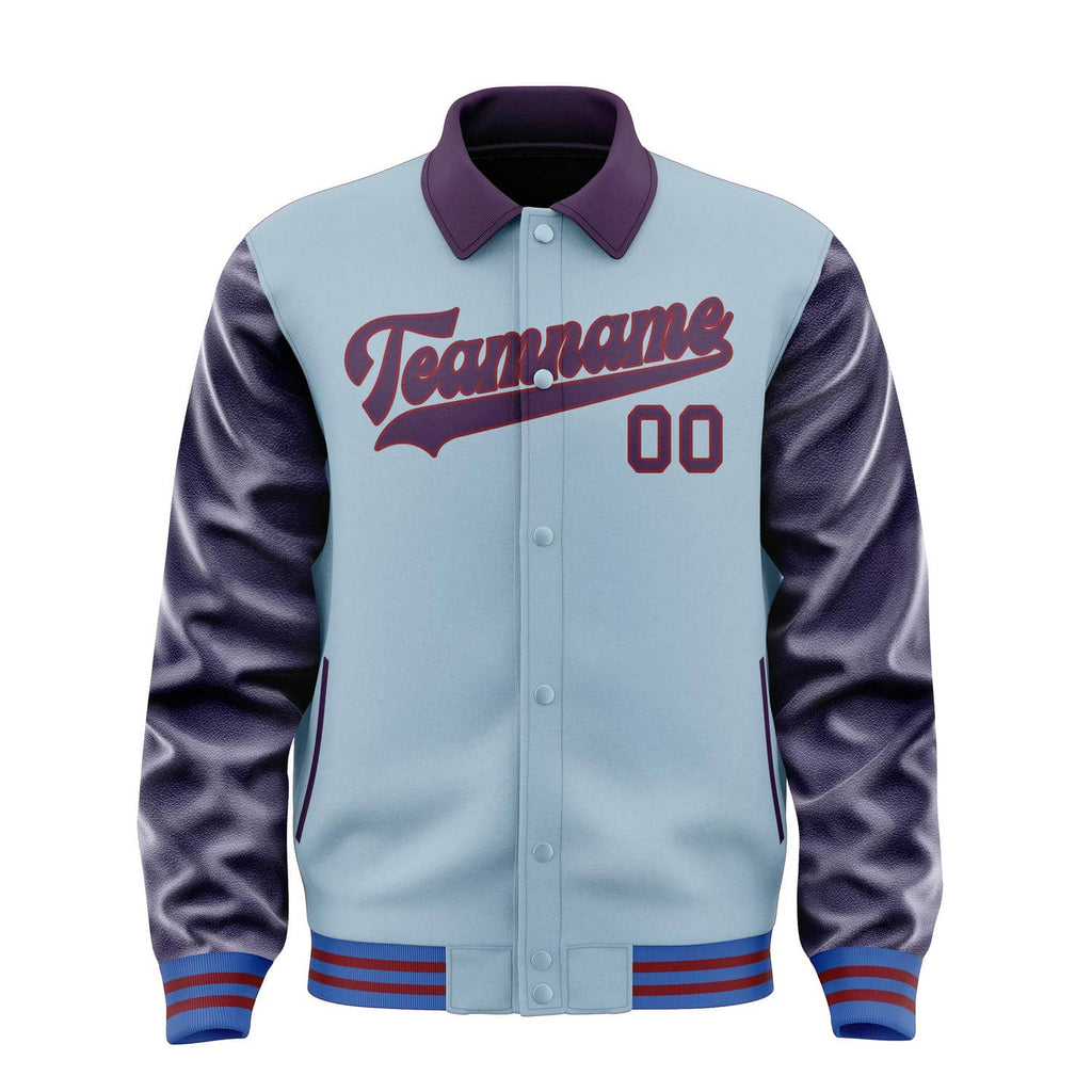 Custom Light Blue Purple Jacket