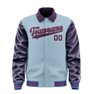 Custom Light Blue Purple Jacket