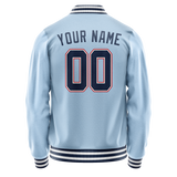 Custom Light-Blue Royal Solid Color Varsity Letterman Jacket