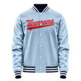 Custom Light-Blue Royal Solid Color Varsity Letterman Jacket