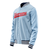 Custom Light-Blue Royal Solid Color Varsity Letterman Jacket