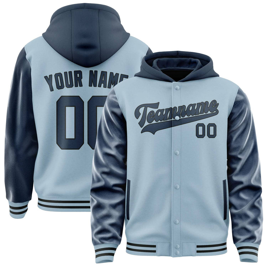 Custom Light Blue Blue Jacket