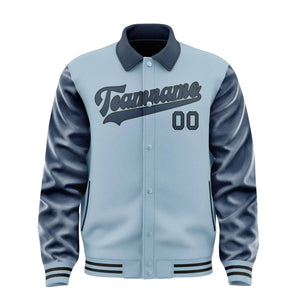 Custom Light Blue Blue Jacket