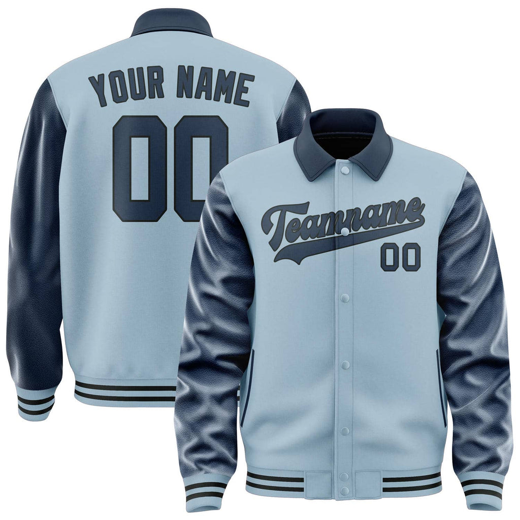 Custom Light Blue Blue Jacket